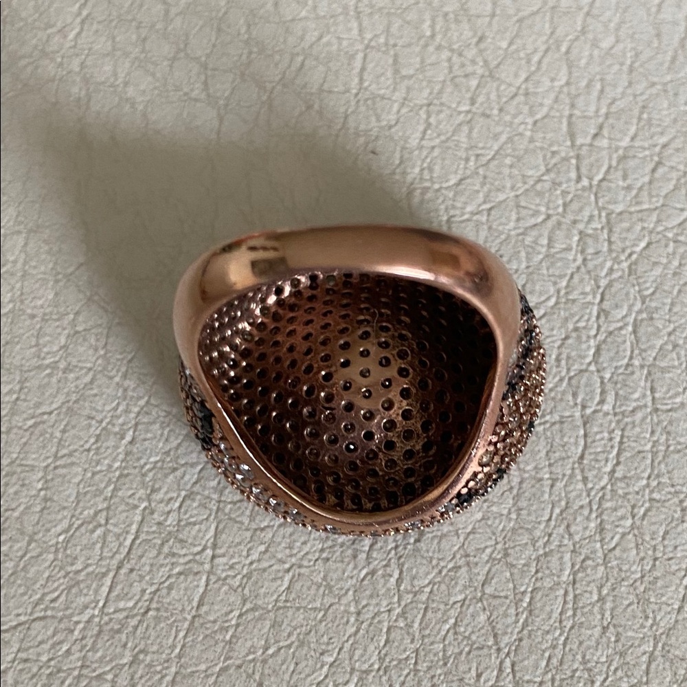 Leopard pattern silver 925 ring - Picture 2 of 4
